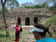 Palace of the Grecas and War 1st Level at Tonina Ruins - tonina mayan ruins,tonina mayan temple,mayan temple pictures,mayan ruins photos